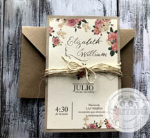 foto tarjeta matrimonio floral